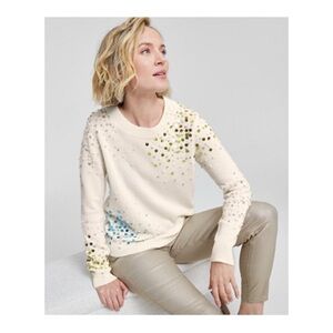 Charter Club Cashmere Sequin Embellished Crewneck
Sweater NWT